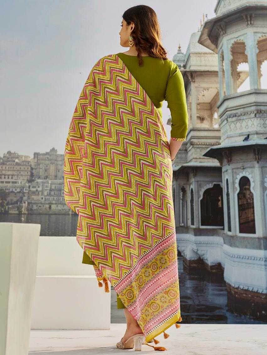 Muslin Cotton Embroidery Cotton Palazzo Suit - MYLUXURY LANE ENTERPRISE